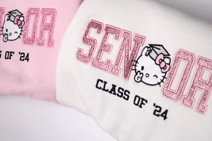 Hello Kitty Senior Graduation Embroidered Sweatshirt