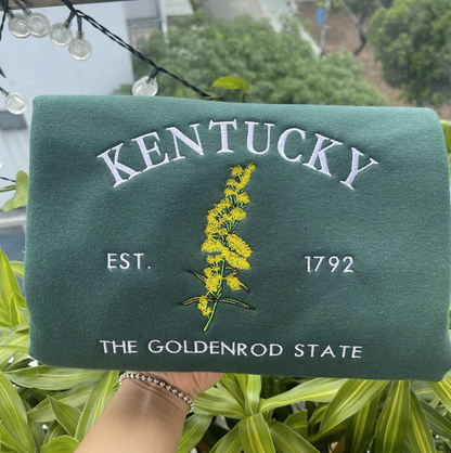 Embroidered US State Flowers Custom Sweatshirt