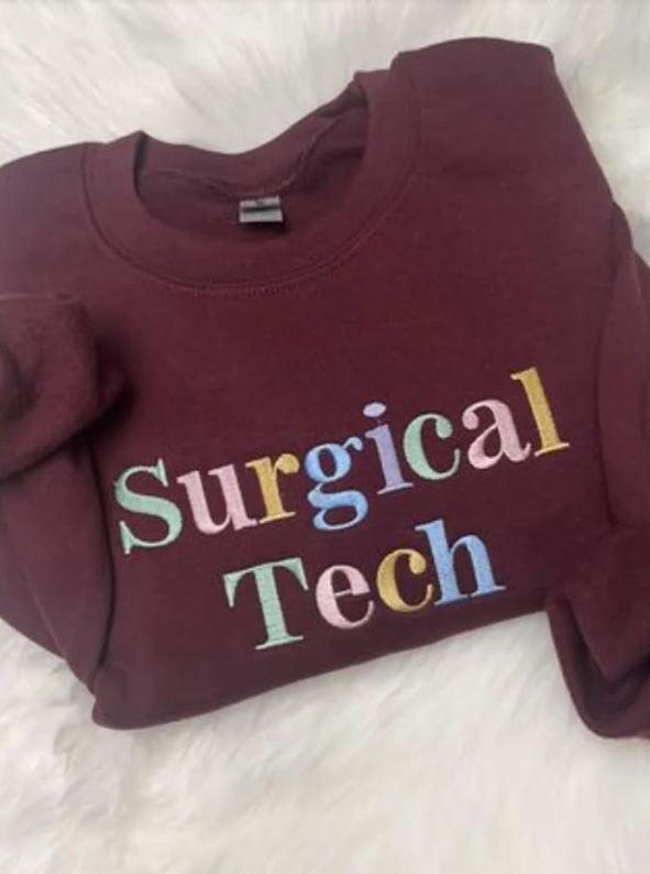 Custom Pastel Letters Career Embroidered Sweatshirt