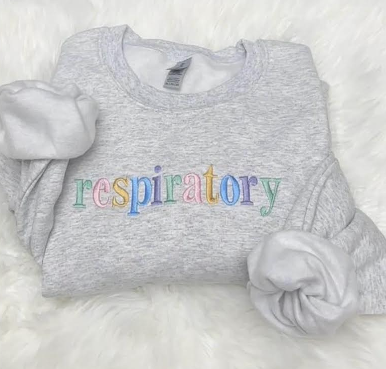 Custom Pastel Letters Career Embroidered Sweatshirt