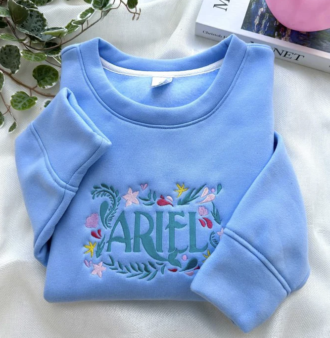 Disney Princess Embroidered Crewneck Sweatshirt