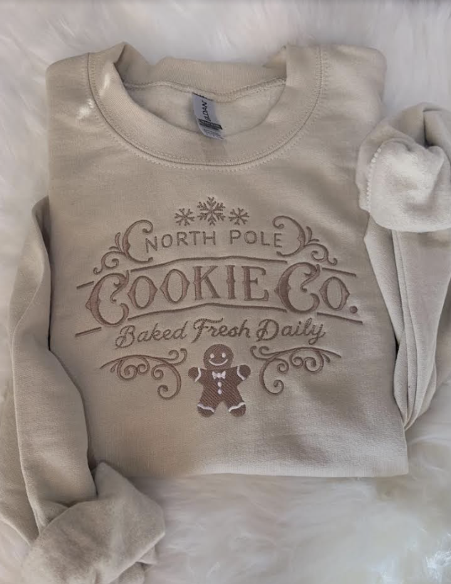 North Pole Cookie Co Embroidered Sweatshirt