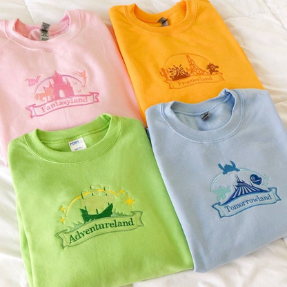 disney lands collection embroidered sweatshirts